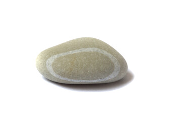 Poster - pebble with shadow isolated on white background. sea pebbles