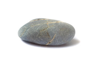 Poster - stone isolated on white background. sea pebbles
