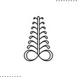 Aya, African adinkra symbol in vector outline
