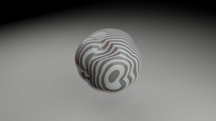 Wall Mural - abstract fluid morphing 3d object shape on a grey background. creative seamless loop 3d rendered ani