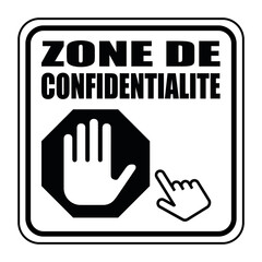 Poster - Logo zone de confidentialité.