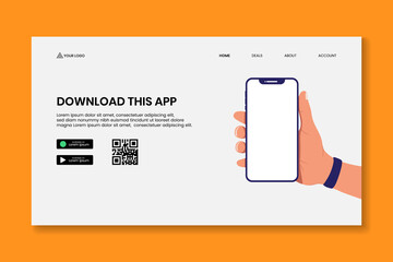 Download this app landing page template