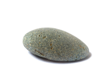 Poster - sea stone with shadow isolated on white background. beautiful mineral