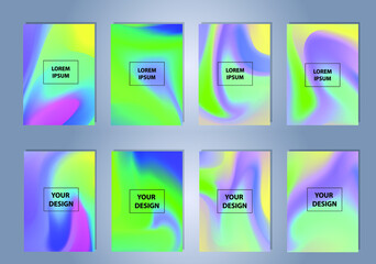 Poster - Colorful vector blurred gradient textures. Background for Social media post, wallpaper, mobile app, screen 