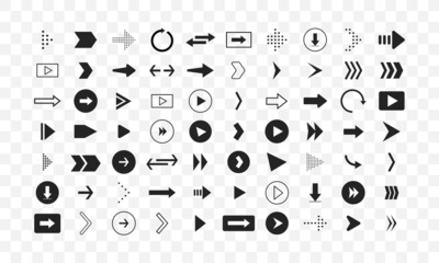 Poster - Vector arrows set. Arrow icons. Arrow sign. Vector graphic