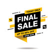 © hafid - abstract final sale banner isolated on white background, final sale advertisement template vector