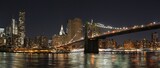 Fototapeta Nowy Jork - Brooklyn bridge at night