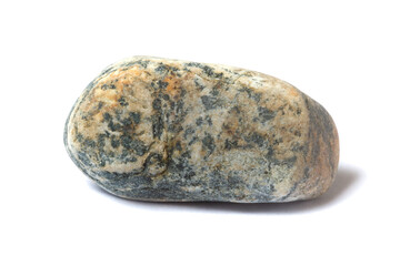 Poster - stone with shadow isolated on white background. beautiful sea pebbles