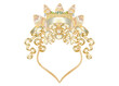 Rahmen als Wappen mit floralen Gold Ornamenten