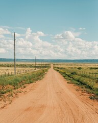 Wall Mural - A dirt road near Route 66 in eastern New Mexico