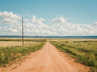 Sticker - A dirt road near Route 66 in eastern New Mexico