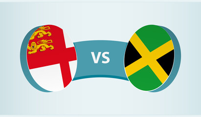 Wall Mural - Sark versus Jamaica, team sports competition concept.