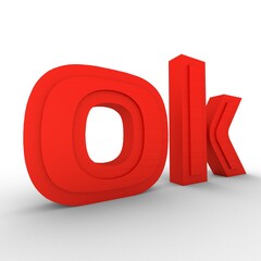 Poster - Red 3d word 