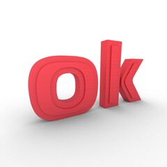 Poster - Red 3d word 