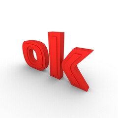 Poster - Red 3d word 