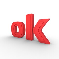 Poster - Red 3d word 