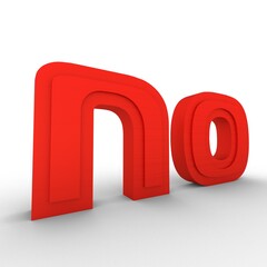 Poster - Red 3d word 