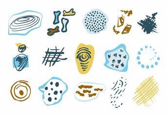 Aufkleber - Vector collages drawn by hand, various details.Suitable for banners,social networks, postcard decoration