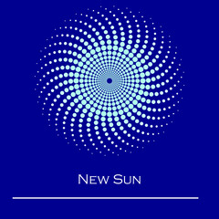 Wall Mural - Medical new logo clean dots pattern with sun shape clear color abstract
