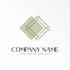 Poster - line ornament type and square image graphic icon logo design abstract concept vector stock. Can be used as a symbol related to motif or interior