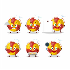 Sticker - Cartoon character of ground spinners fireworks with various chef emoticons