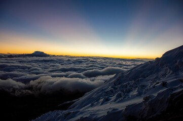 Sea of clouds at dawn