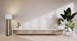 © Interior Design - Cabinet in modern empty room zen style,minimalist designs. 3D rendering