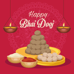 Wall Mural - happy bhai dooj poster