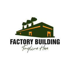 Canvas Print - industrial factory building inspiration illustration logo