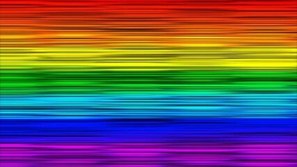 Poster - Abstract background of graphic elements in rainbow colors - 3D illustration