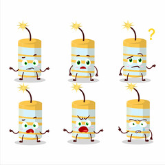 Canvas Print - Cartoon character of yellow firecracker with what expression