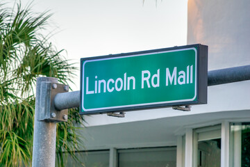 Sticker - Lincoln Road Mall sign in South Beach, Miami.