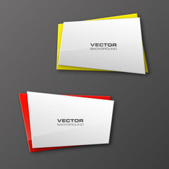 Poster - Abstract paper banner set. The flat form advertising text banner poster. The flat banner image. Advertising Design shape. Vector label ribbon tag. Straight arrow ribbon banner