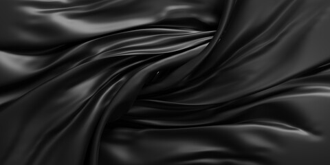 abstract black luxury fabric background. 3d illustration