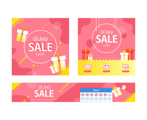 Poster - Shopping event banner set 
