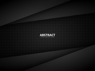 Wall Mural - gray abstract background with realistic paper cut and polka dots