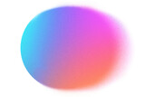 Abstract pastel neon holographic blurred grainy circle gradient on white background texture. Colorful digital grain soft noise effect pattern. Lo-fi multicolor vintage retro design template copy space