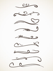 Poster - calligraphic line page decoration