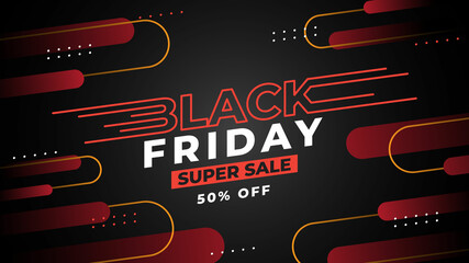 Sales promotion banner vector for black friday sale