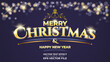 Merry Christmas and happy new year text effect and sparkling typography design