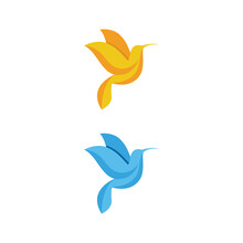 Humming Bird Vector Icon Design Illustration