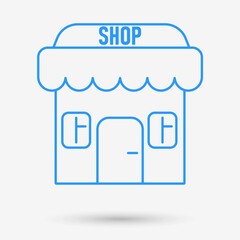 SHOP icon isolated object. Vector illustration.