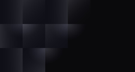 Poster - Abstract dark square geometric background for business presentation and advertising banner design template.