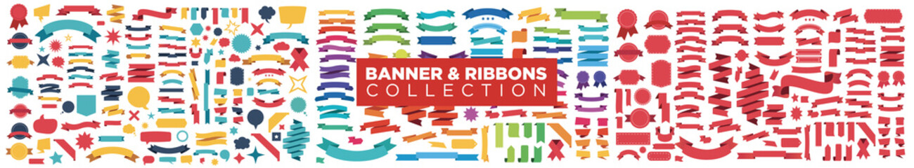 Wall Mural - ribbons & banner best collection