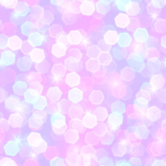 Magic shiny pink pattern with rhombic bokeh