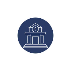 Poster - Bank icon in the circle vector