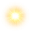 © ANATOLII - Flash yellow sun, star flashed with sparkles.