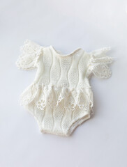 Wall Mural - baby clothes for newborns. bodysuit with lace skirt