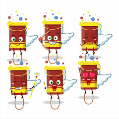 Wall Mural - Bubble blaster firework cartoon designs as a cute angel character