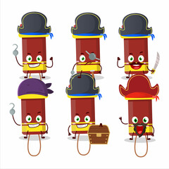 Poster - Cartoon character of bubble blaster firework with various pirates emoticons